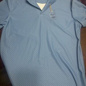 Peter Millar Blue Polka Dot Polo Shirt